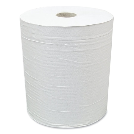 American Paper Converting Hardwound Paper Towels, 1 Ply, Continuous Roll Sheets, 800 ft, White, 6 PK EN8016-6